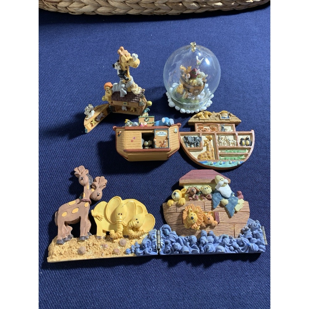 Noah's Ark Ornament And Figurine Lot